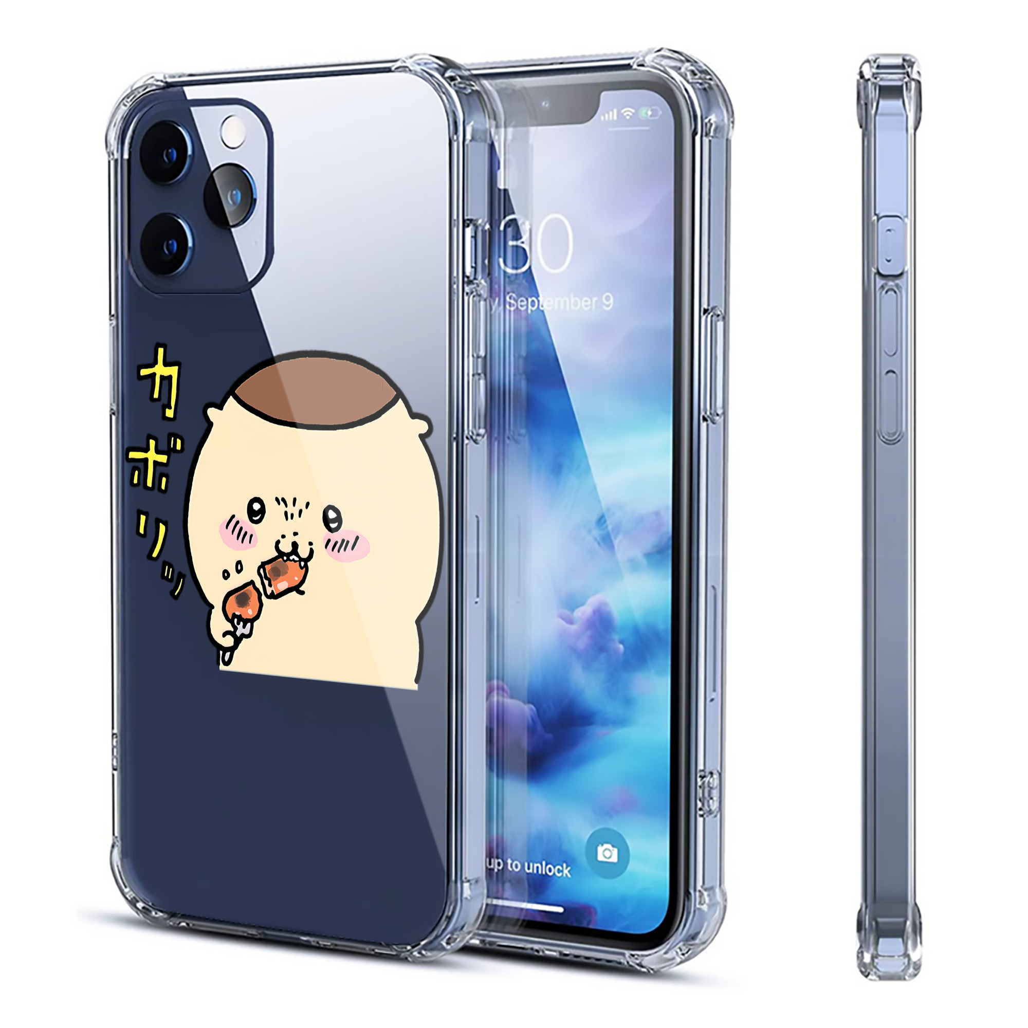 （画像用） ちいかわ くりまんじゅう Chii-kawa kuri manjū 【iPhone 12シリーズ対応】透明スマホケース（クリアソフトケース）